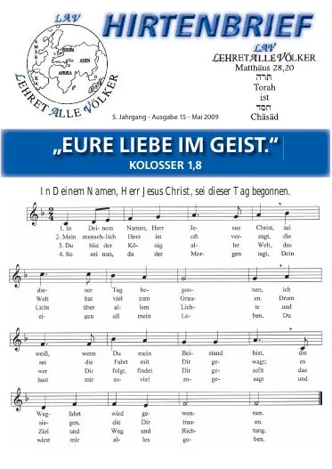 Titelbild: Hirtenbrief Nr. 15 - Pfingsten 2009