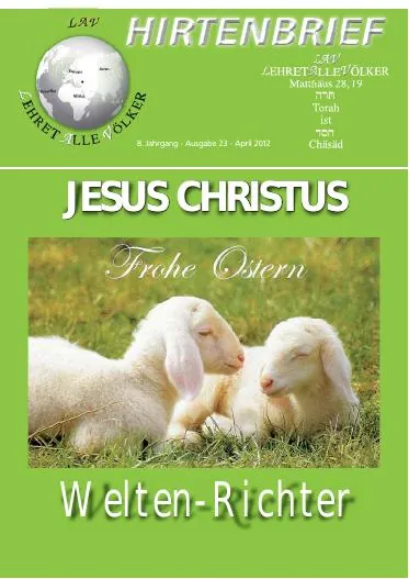 Titelbild: Hirtenbrief Nr. 23 - Ostern 2012