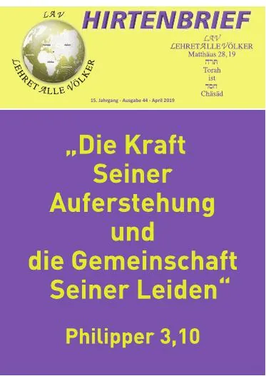 Titelbild: Hirtenbrief Nr. 44 - Ostern 2019