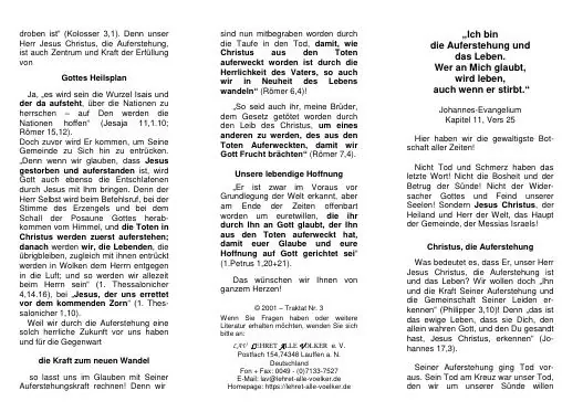 Titelbild: AUFERSTEHUNG - Tr 03.1