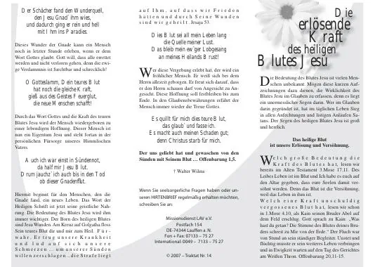 Titelbild: Die erloesende Kraft des Blutes Jesu - Tr 14.2