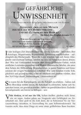 Titelbild: Eine gefaehrliche Unwissenheit-Ueber Aberglauben - IDN 119034577-Tr 13.5