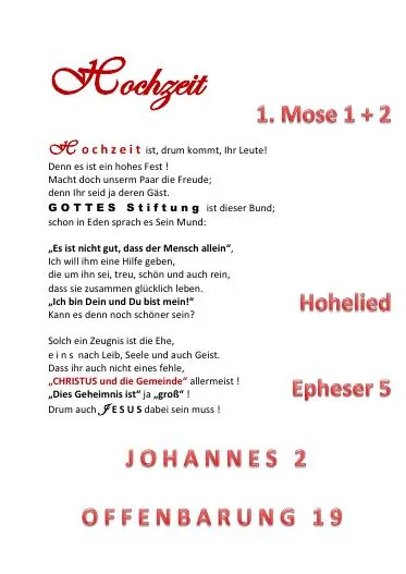 Titelbild: Hochzeit ist.Lied