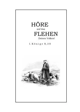 Titelbild: Hoere auf das Flehen deines Volkes  (1.Koenige 8,30)
