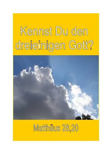 Titelbild: Kennst Du den dreieinigen Gott