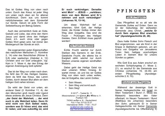 Titelbild: Was ist PFINGSTEN - Tr 11.2
