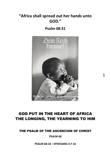 Titelbild: Africa will spread out his hands to GOD.