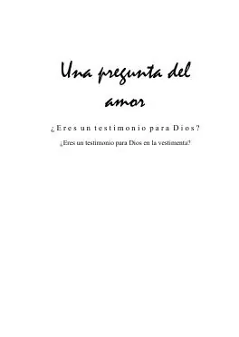 Titelbild: Una pregunta del amor
