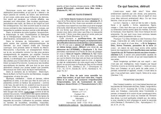 Titelbild: Ce qui fascine, detruit