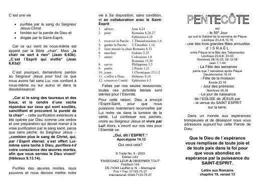 Titelbild: Pentecote